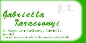 gabriella karacsonyi business card